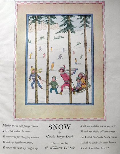 1927 H. Willebeek LeMair Print with Poem