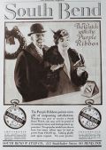 1916 South Bend Watch Ad ~ Purple Ribbon