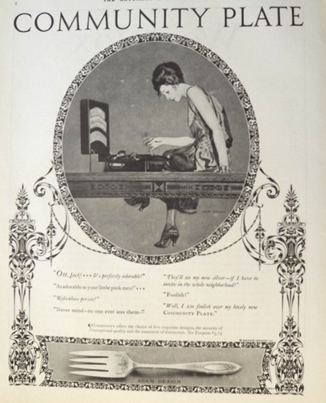 1923 Community Plate Ad ~ Coles Phillips ~ Adam Design