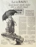 1926 Dutch Boy Lead Paint Ad ~ Sheds Water Like a Duck's Back