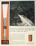 1923 Eveready Flashlight & Battery Ad ~ 300 Foot Range