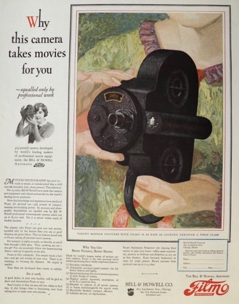 1926 Bell & Howell Filmo Movie Camera Ad