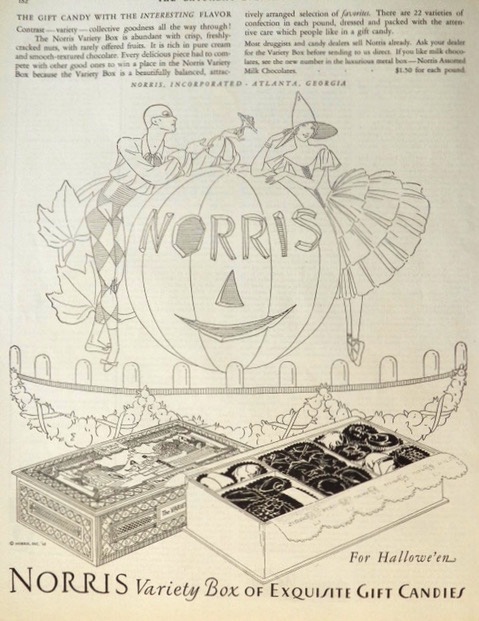 1926 Norris Candy Ad ~ For Halloween