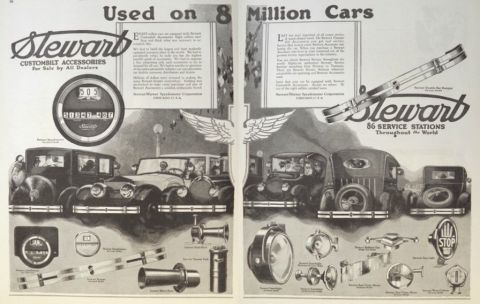 1923 Stewart Automobile Accessories Ad ~ Used on 8 Million Cars