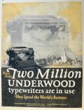 1923 Underwood Typewriter Ad ~ More Than 2 Million in Use
