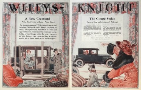 1923 Willys Knight Ad ~ F.X. Leyendecker Art