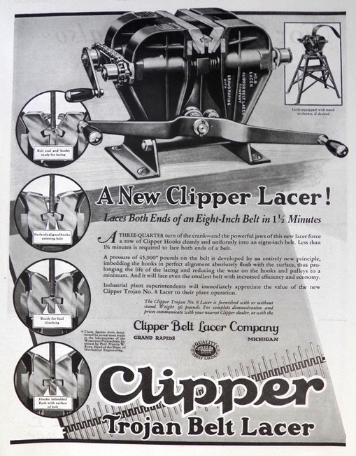 Notable Sobrevivir melocotón 1927 Clipper Trojan No.8 Belt Lacer Ad, Vintage Ads (Misc)