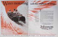 1928 Vintage Johnson Outboard Motor Ad ~ Swiftness of Wings