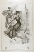1909 Harrison Fisher Print ~ American Girl in France