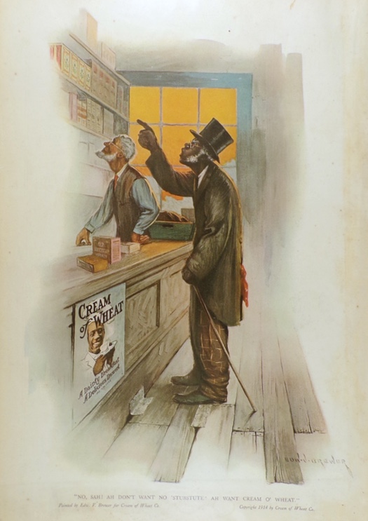 1914 Cream of Wheat Ad ~ "No 'Stubstute' ~ Edwin Brewer