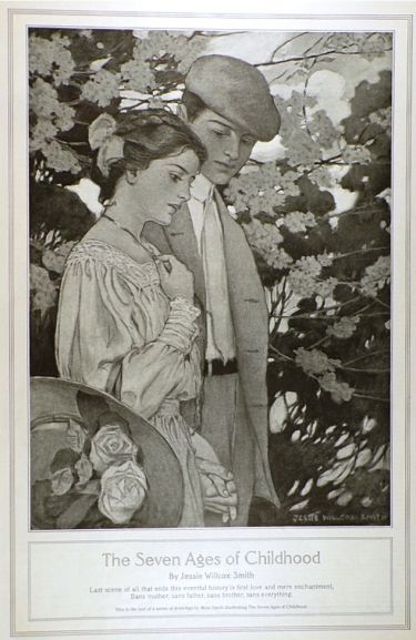 1909 Antique Print ~ Jessie Willcox Smith ~ 7 Ages of Childhood