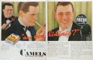 1932 Camel Cigarettes Ad ~ Morton Downey, Jacques Renard, Tony Wons