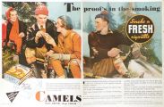 1932 Camel Cigarettes Ad ~ Winter Fun