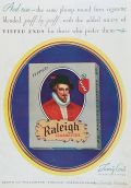 1929 Raleigh Cigarettes Ad ~ Plump, Round, Firm
