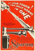 1929 VIntage Sparton Car Horn Ad ~ Bugle Chime Combo