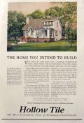1925 Hollow Tile Home Construction Ad ~ American Bungalow