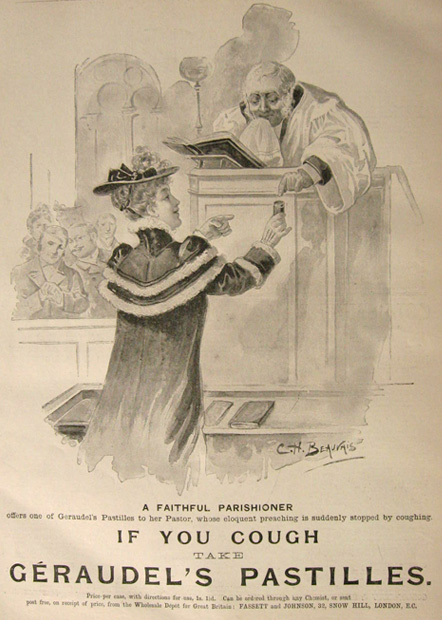 1894 Geraudel's Pastilles Cold Remedy Ad ~ C.H. Beauvais