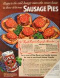 1936 Royal Baking Powder Ad ~ Sausage Pies Recipe