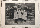 1897 Smith Premier Typewriter Ad ~ Children Hold Typewriter