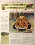 1932 Knox Gelatine Sunsweet Prunes Ad ~ Recipes