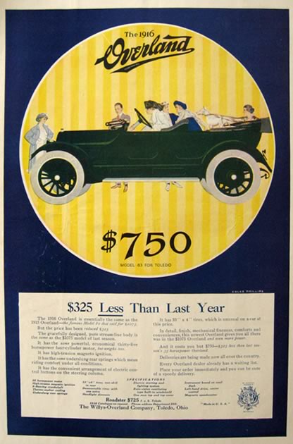 1916 Willys Model 83 Ad ~ Coles Phillips