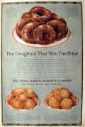 1918 Royal Baking Powder Ad ~ Prize Donut Recipe