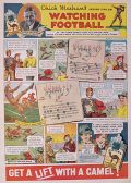 1935 Camel Cigarettes Ad ~ Chick Meehan ~ Tips On Watching Football