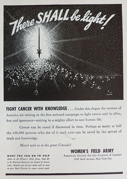 1937 Women's Field Army ~ American Cancer Society Ad