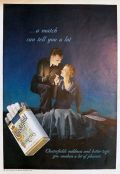 1936 Chesterfield Cigarettes Ad ~ A Match Can Tell You A Lot