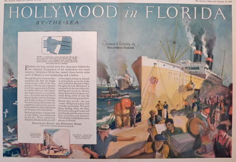 1926 Hollywood, Florida Ad ~ Lake Mabel Becomes Hollywood Harbor