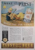 1936 Pabst Beer Ad ~ While The Sun Shines