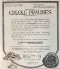 1919 Hotel Grunewald Creole Pralines Ad ~ New Orleans