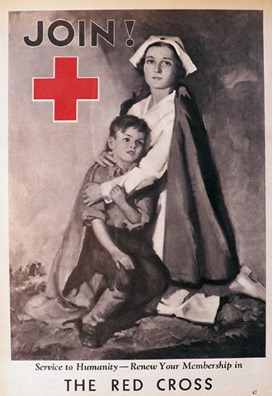1934 Red Cross Membership Ad ~ Service to Humanity