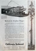 1919 California Redwood Ad ~ Mineola, NY Airplane Hangar