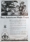 1919 American Made Toys Ad ~ Uncle Sam & Santa