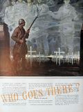 1935 World Peaceways Anti-War Ad ~ Who Goes There?