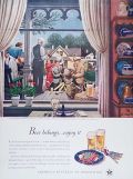 1946 Beer Belongs Ad ~ Stevan Dohanos ~ Uncle From the West