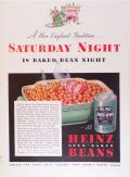 1933 Heinz Baked Beans Ad ~ Saturday is Baked Beans Night