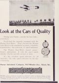1910 Warner Autometer Ad ~ Farman Biplane Photo