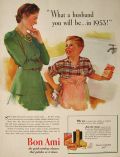 1940 Bon Ami Cleanser Ad ~ What a Husband You Will Be in 1953
