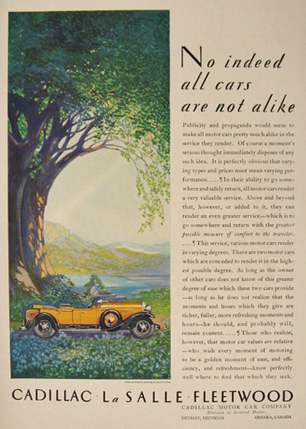 1929 Cadillac Ad ~ Beautiful Joseph Urban Art