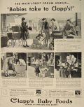 1940 Clapp's Baby Food Ad ~ Vintage Baby Carriages