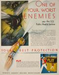 1930 Flit Insect Spray Ad ~ Mosquitoes!