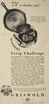 1930 Griswold Cast Iron Skillet Ad