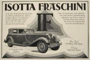 1929 Isotta Fraschini Car Ad ~ Castagna Body