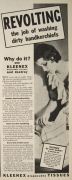 1933 Kleenex Tissues Ad ~ Revolting Dirty Handkerchiefs