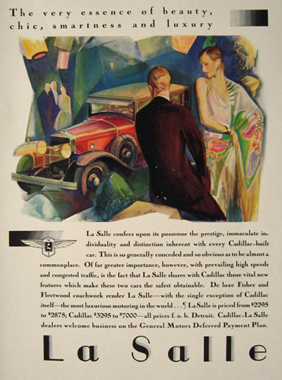 1929 La Salle Car Ad ~ Essence of Beauty