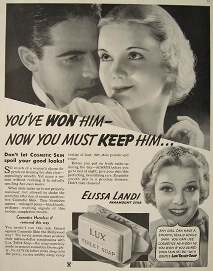 1935 Lux Toilet Soap Ad ~ Elissa Landi
