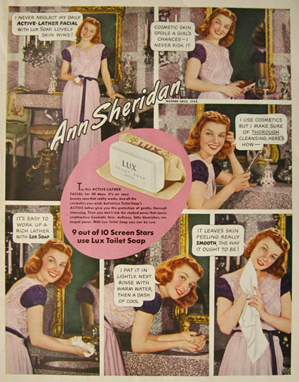 1940 Lux Soap Ad ~ Ann Sheridan