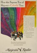 1930 Majestic Radio Ad ~ Colorful Tone